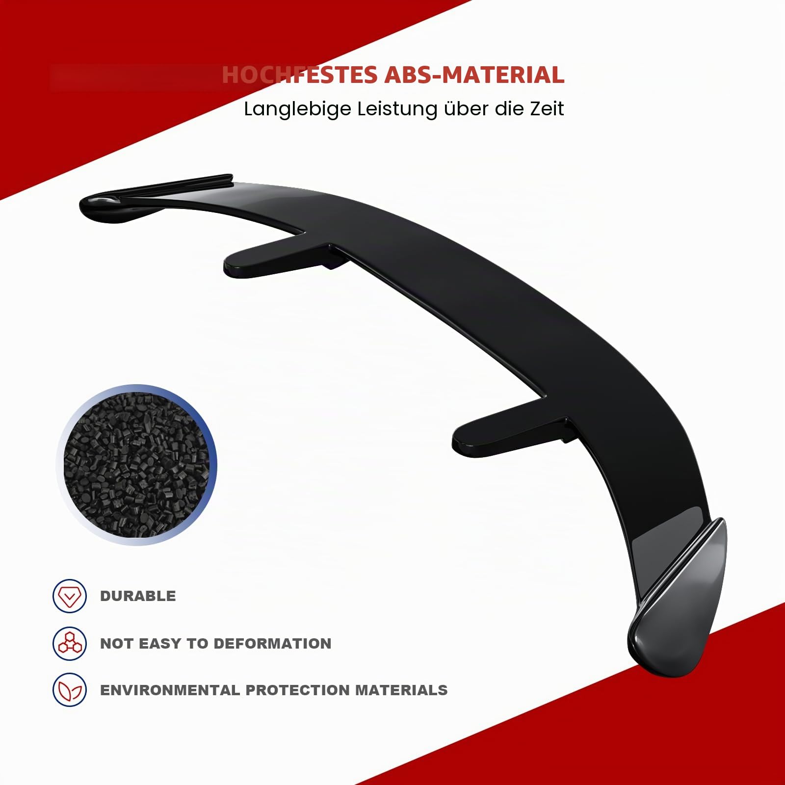 131CM Auto Heckspoiler Kompatibel mit den Meisten Schrägheck/SUV/Kombi,Heckspoiler Universal Auto Schwarz Glanz, Einfache Installation