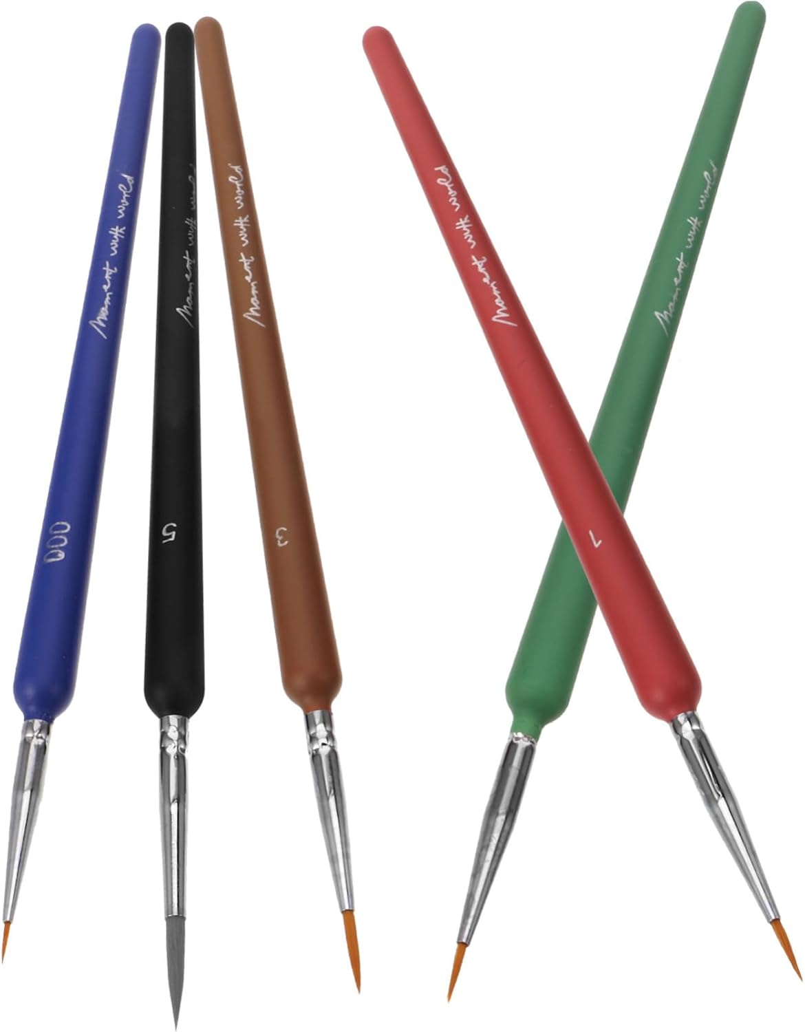 Angoily 5pcs Chinese Calligraphy Brush Set for Beginners Fine Tip Ink Painting Pens Traditional Chinese Art Brushes for Watercolor Acrylic and Sumi Painting