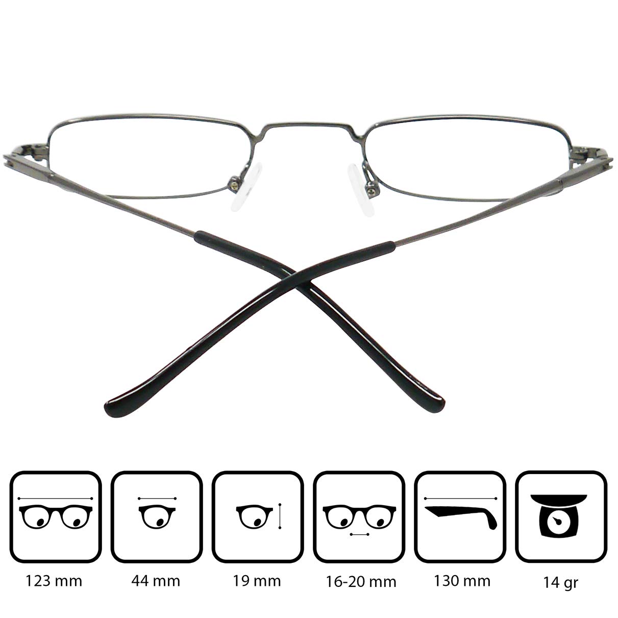 Wąskie metalowe mini okulary do czytania, rama ze stali nierdzewnej, z aluminiowym etui na okulary, pomoc w czytaniu, płaskie, damskie i męskie