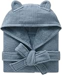 Peignoir à capuche pour enfants 100% Coton Pajama Robe, Garçons et Filles Serviette douce Gonflement du matin, 2-9 Spa Peignoir long à capuche