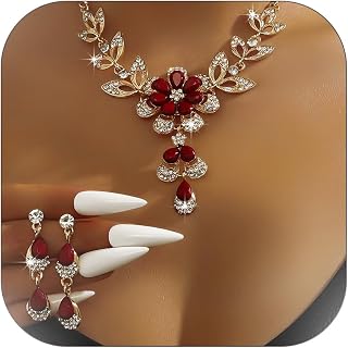 Wedding Jewelry Sets for Women Wedding Guest Dress Sparkly Crystal Prom Dresses Black and Gold Jewelry Sets for Bridesmaid Trendy 2025