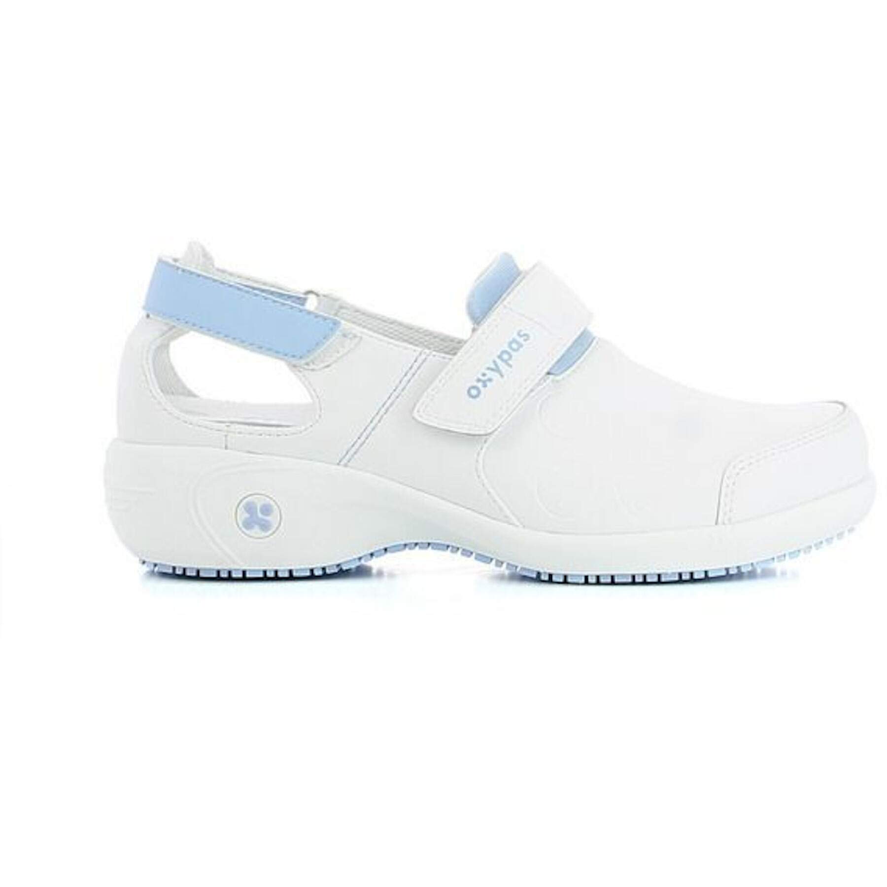 Oxypas Chaussures de Travail en Cuir - Salma - Sabot de Sécurité pour Femmes, Chaussures Antidérapantes et Confortables, idéales pour l'Hôpital et Les Soins