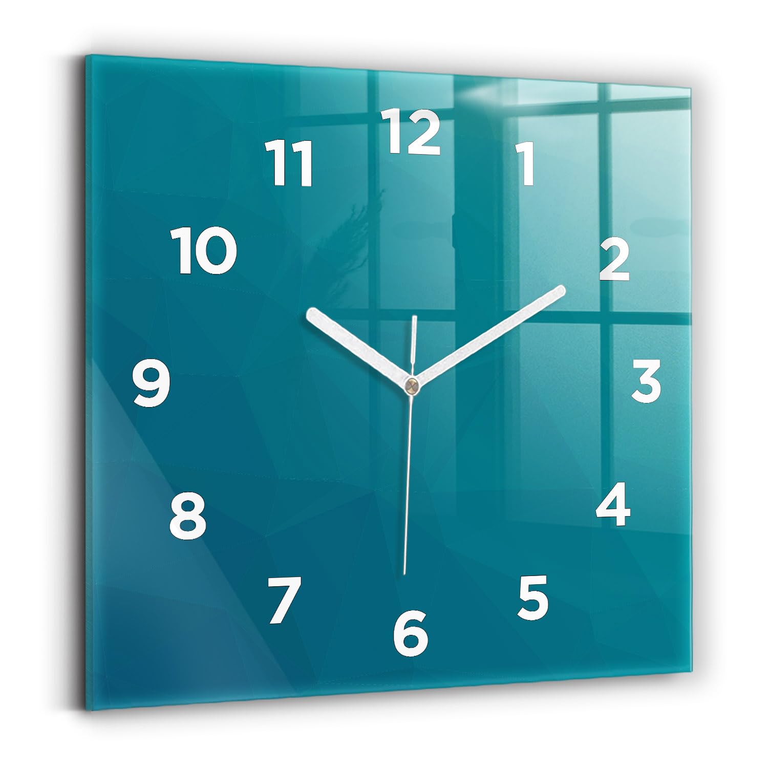 Horloge de qualité supérieure Wallfluent 30x30 cm carrée avec mécanisme silencieux de pointe