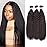 Kerriana Yaki Human Hair Bundles 100% Unprocessed Brazilian 3 Bundles 14 16 18 inch Kinky Straight for Black Women