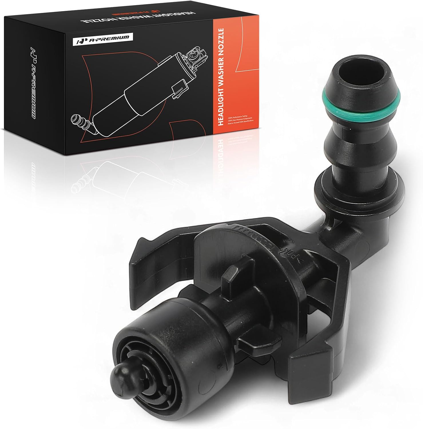 A-Premium Front Driver or Passenger Side Headlight Washer Nozzle Compatible with BMW E63/E64 Series 650i 2006-2010, 645Ci 2004-2005, M6 2006-2010