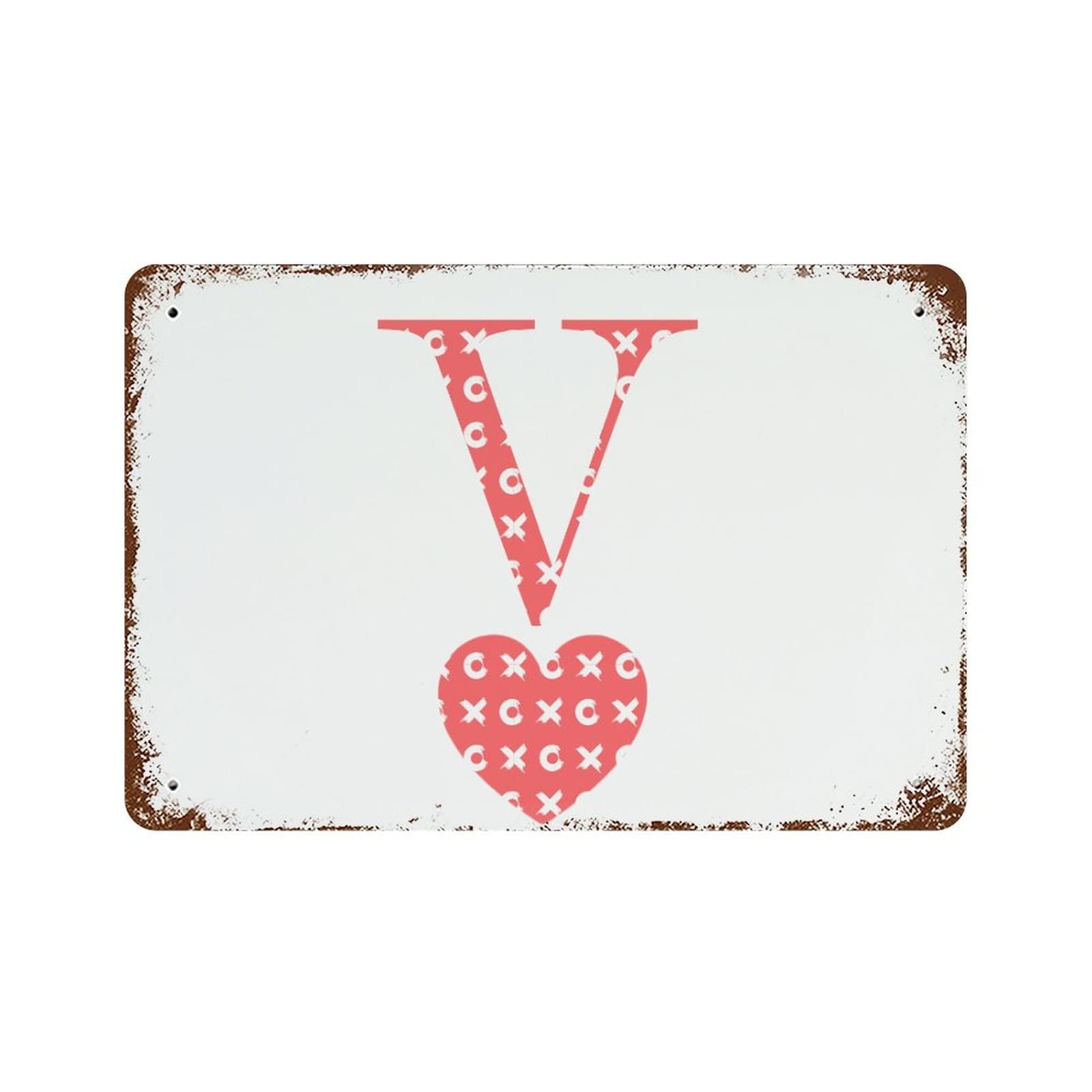 Lettre V en aluminium 30x45 cm pour decoration de mariage et de jardin romantique