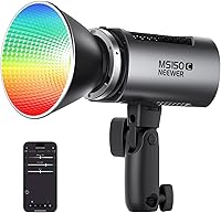 Vista 15 de NEEWER Luz de video LED RGB portátil de 60W Luz de mano de relleno, control APP/2.4G/Panel 18 escenas 8700Lux/1m 2700-6500K CRI97+ Regulable COB