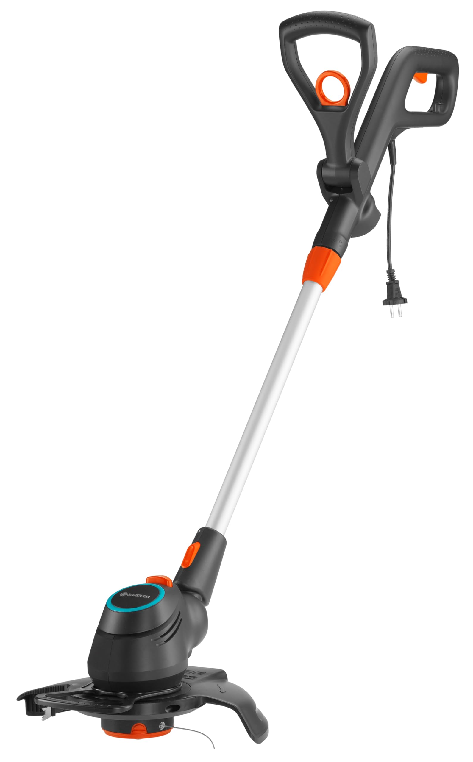 Gardena Elektro-Trimmer Comfortcut 550/28: Rasentrimmer Mit Verstellbarem Griff, Abwinkelbarem Sowie Schwenkbarem Trimmerkopf Und Ausklappbarem Pfalnzenschutzbügel, 280 Mm Schnittkreis (9872-20)