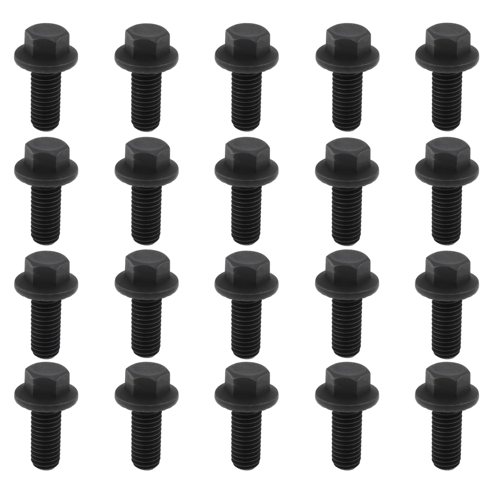 Briny River 20Pcs M8x20mm Hex Flange Bolts 1.25 Thread Pitch Replaces Gx22456 Compatible With John Deere Lawn Tractors Outdoor Equipment