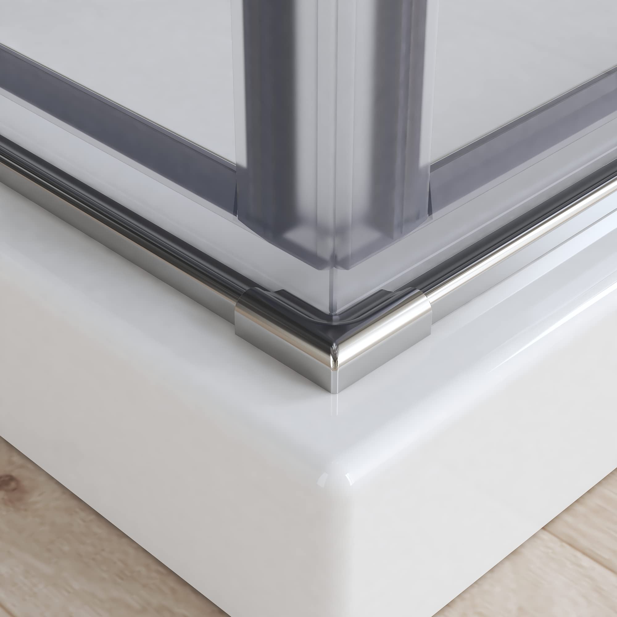 Lot de 2 barres de protection anti-fuite en aluminium pour douche de 95 cm