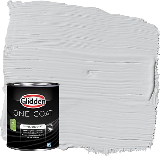Glidden One Coat 1 qt. Elemental/Gray SemiGloss Interior Paint with