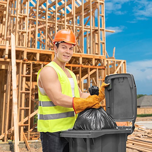 Tasker Rubbermaid Compatible 44 Gallon Trash Bags, Large Black Heavy Duty Garbage Bags - 39 Gallon - 40 Gallon - 42 Gallon - 44 Gallon - 45 Gallon Large Trash Bag Can Liners Capacity