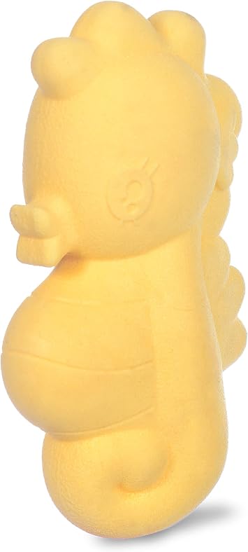 Wags & Wiggles Seahorse Floatable TPR Dog Toy | Fun Summer Pool Toy for Dogs that Floats | Floating Water Toy Seahorse Squeaky Toy Great for Lakes and Pools, 5.5 Inch FF21105