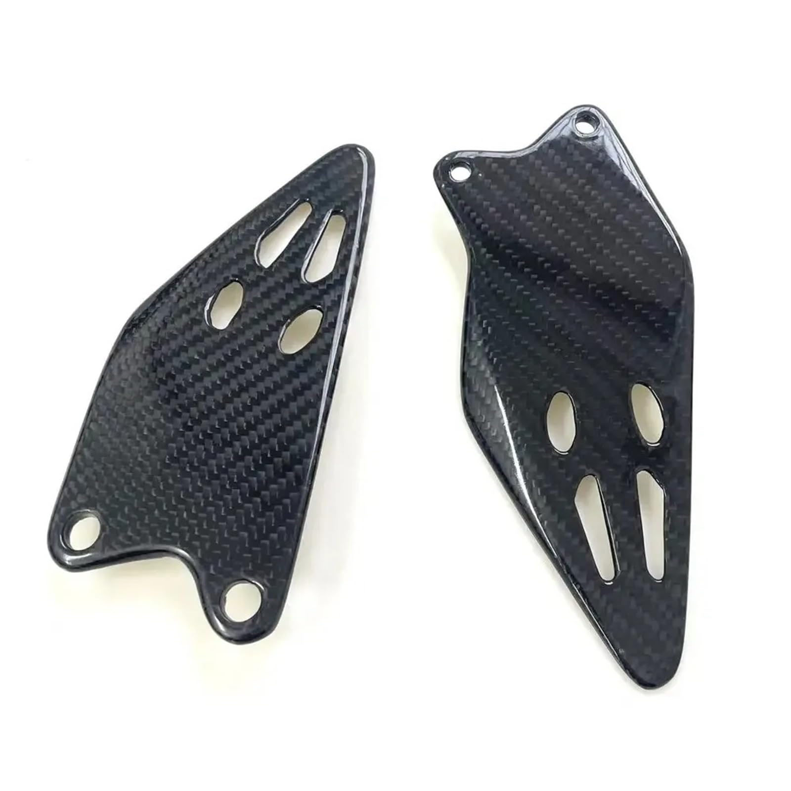 Protector de Escape Protectores de talón y reposapiés Traseros de Fibra de Carbono para Kawasaki ZX-6R 636/2019-2025 Deflectores de Calor para Escape