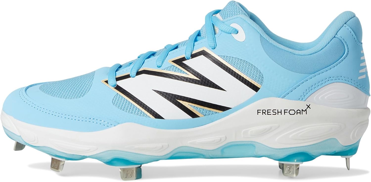 New Balance Men's Fresh Foam X 3000 V7 Baseball Shoe, Team Carolina/White, 6 M