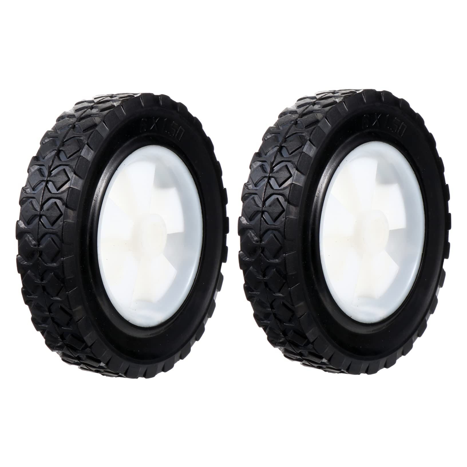 Sosoport 2piezas Ruedas Sólidas para Cortacésped Inflado Ruedas para Jardinería y Uso Exteriores