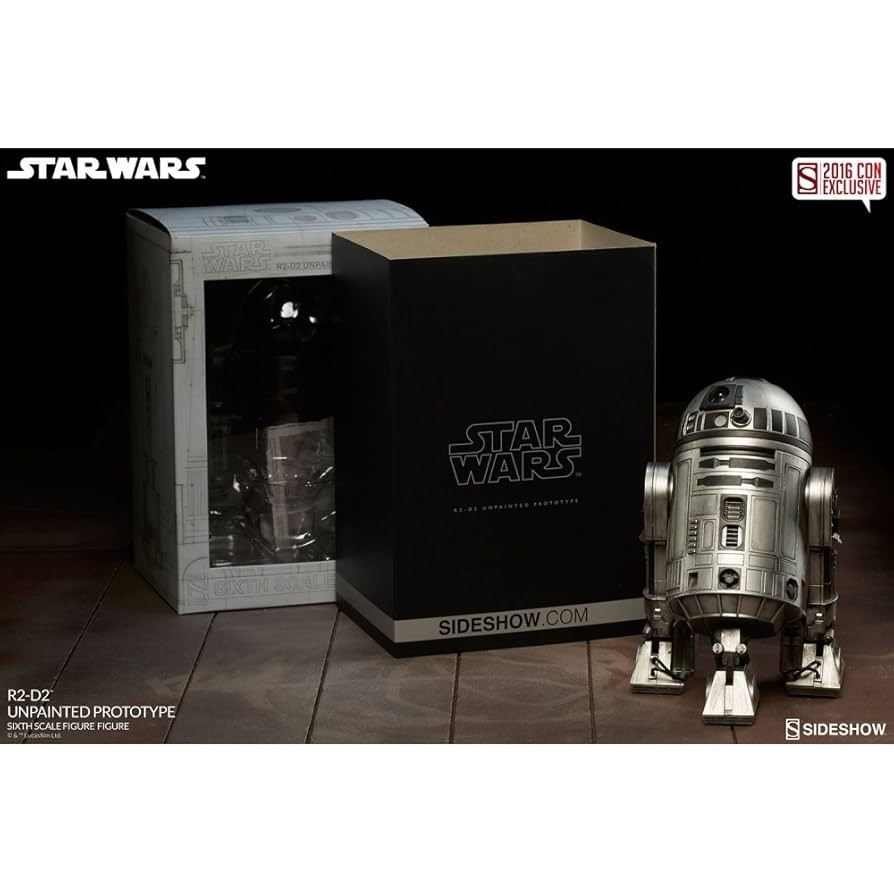 【未使用】サイドショウ スターウォーズ R2-D2プロトタイプ版 Amazon.com: R2-D2 Unpainted Prototype Sixth Scale Figure by