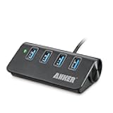 4-Port USB A hub Unibody Aluminum Portable Data Hub with 2ft USB 3.0 Cable,USB Splitter for MacBook, Mac Pro/mini, iMac, XPS, Surface Pro, Notebook PC, Mobile HDD and More