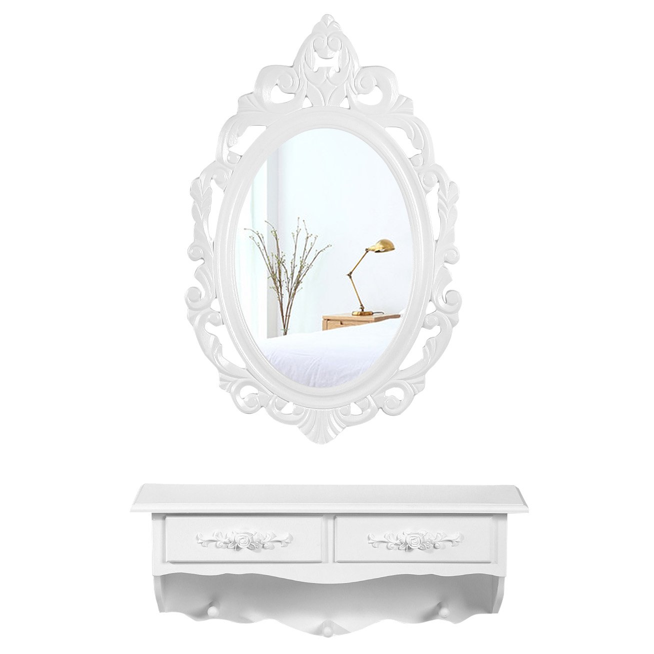 Songmics Wall Mounted Dressing Table Fl Buy Online In Albania At Desertcart