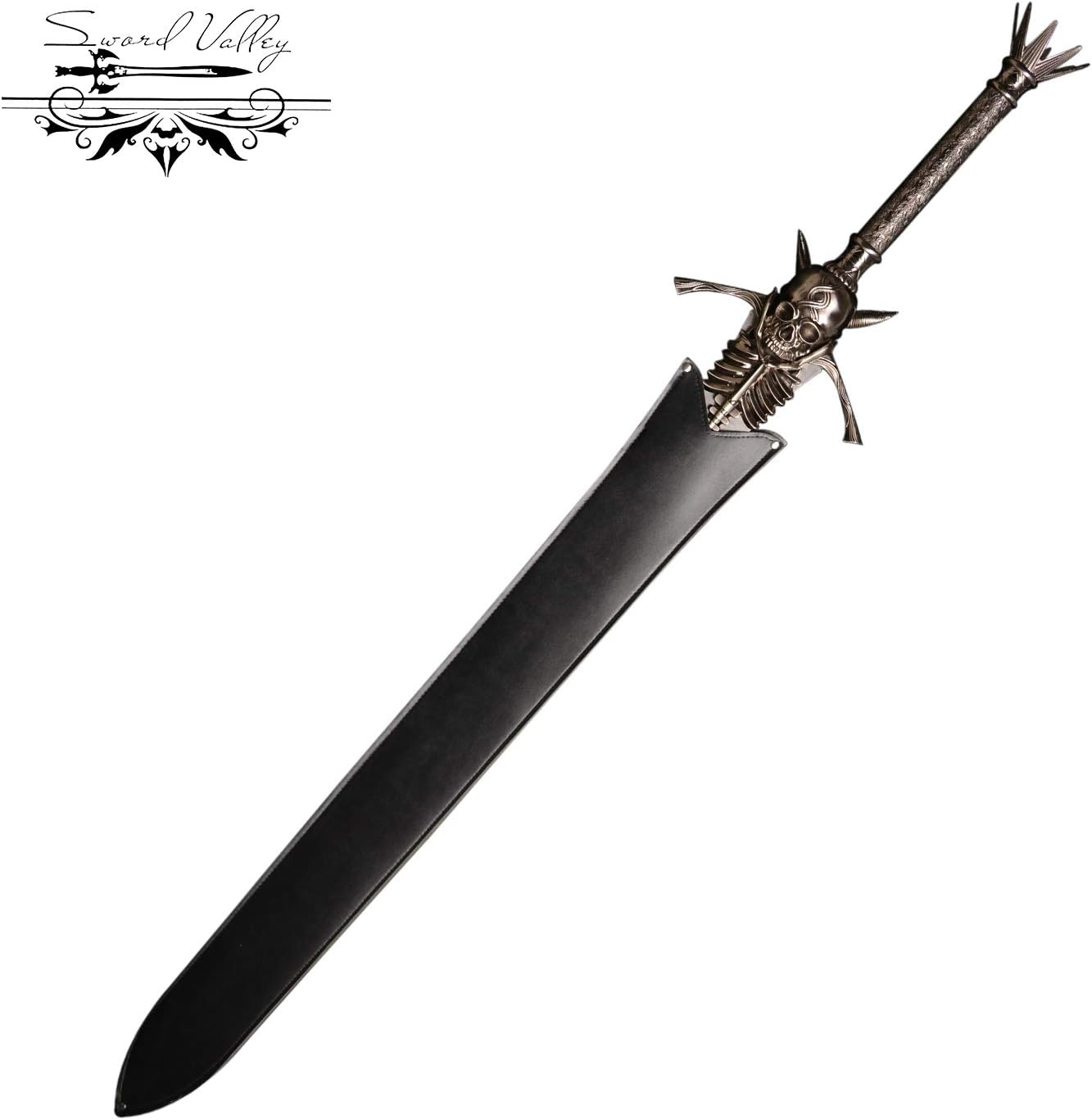 Sword Valley Rebellion/Rebellious Blade - Premium Fantasy-Themed Display Sword - Stainless Steel Blade, Zinc Alloy Guard, 136.5cm/53.74" Length, Hand Forged with Exquisite Detail (with Hanging Board)