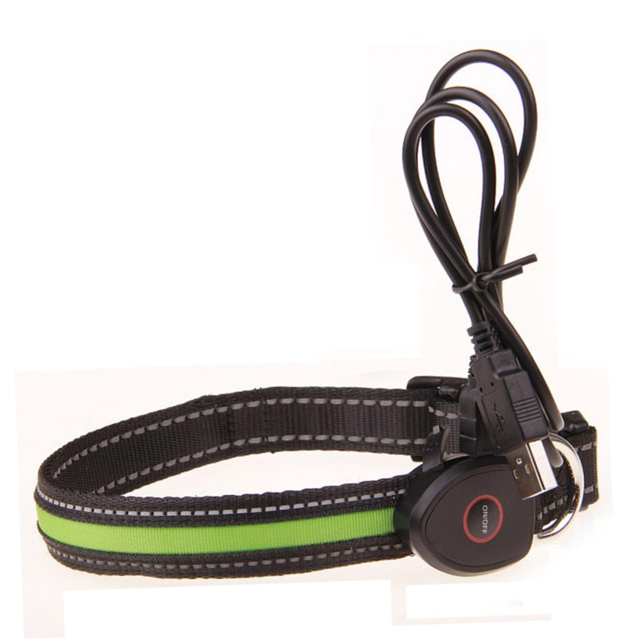 Kisangel Collar para Perro con 3 Luces Led Recargables Seguridad para Caminar De Noche Tamaño Ajustable