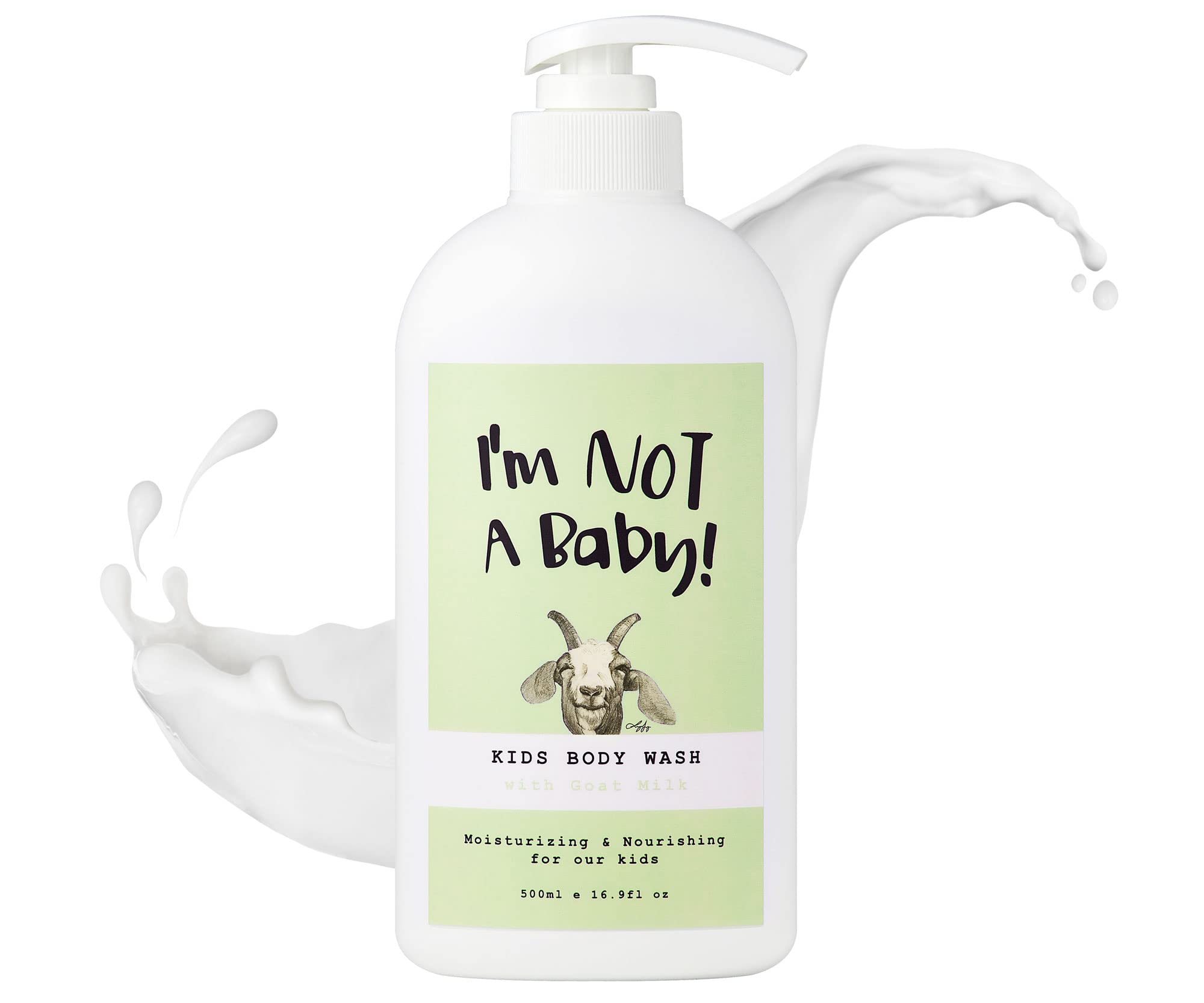 I'm NOT A Baby! Kids Body Wash - Goat Milk Formula With Hyaluronic Acid, Tear-Free & Hypoallergenic