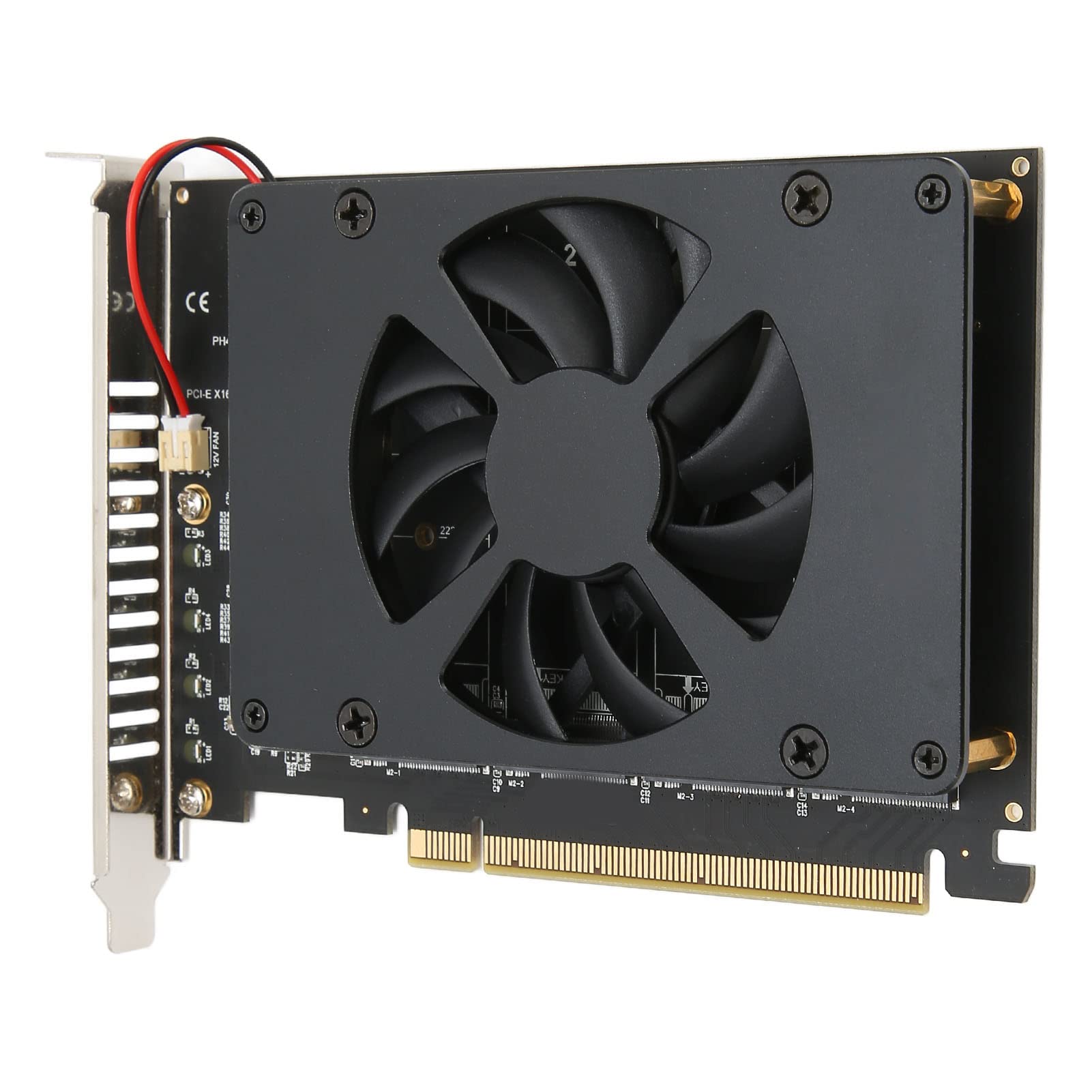 M.2 PCIe 4.0 X16 do 4 Portów Adapter NVMe SSD z Wentylatorem