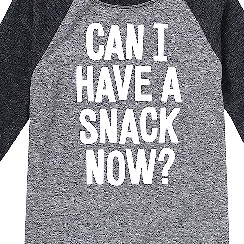 Instant Message - Can I Have A Snack Now - Toddler & Youth Raglan Graphic T-Shirt3