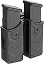 Universal Double Magazine Pouch - Dual Stack Mag Holster with Adjustable Retention for Glock, Sig Sauer, S&W, Beretta, Browning, Taurus, H&K, Springfield, Ruger Pistol Mags