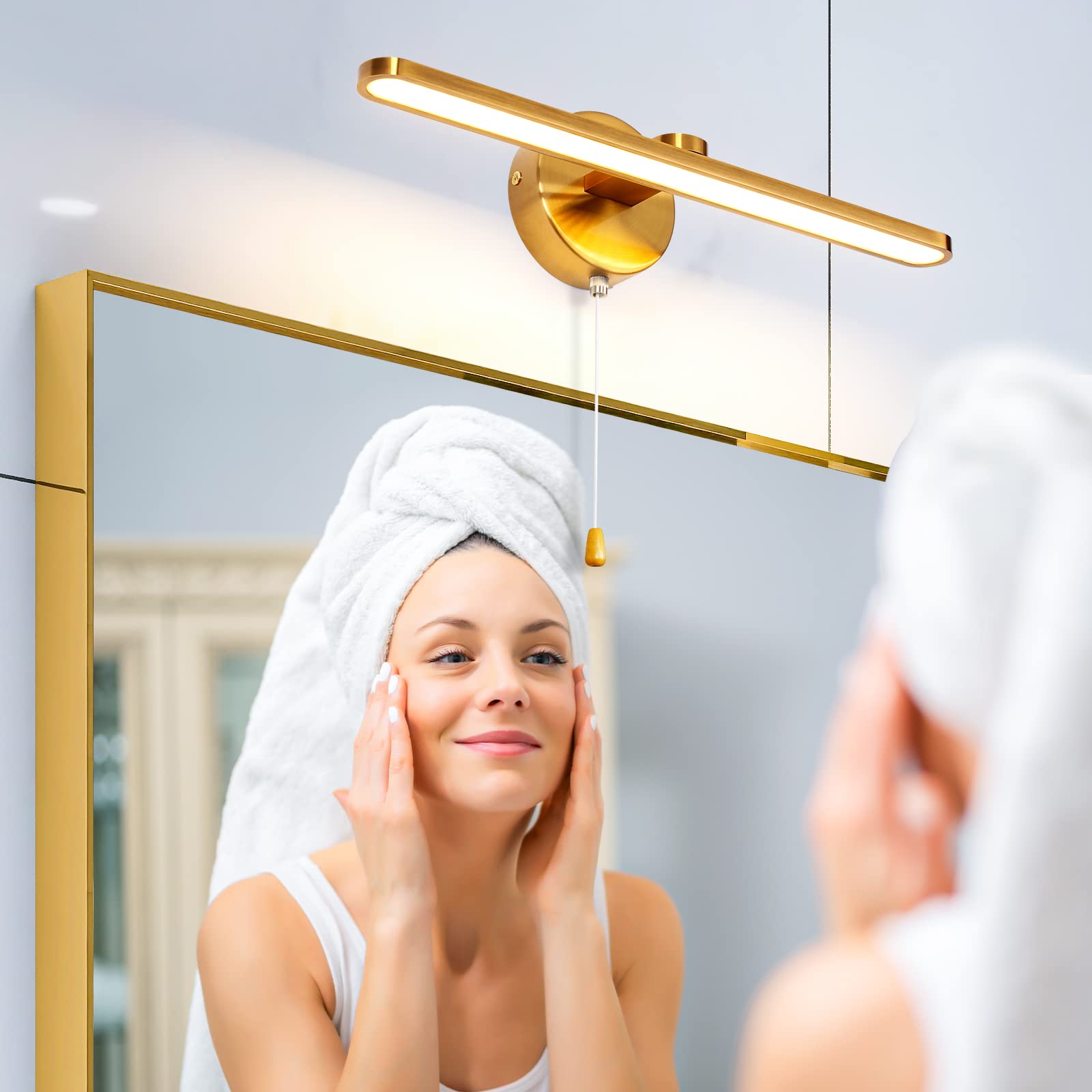 Lampada da Specchio Bagno 40cm 12W 1320 Lumen LED Lampada da Specchio per Bagno Luce Specchio Bagno Applique Adatto per Specchio/Armadio/Illuminazione a Parete/Murales