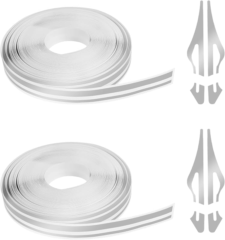 Fita decorativa automotiva pinstripe de vinil ongfuwu prata – 2 rolos de 9,75 m