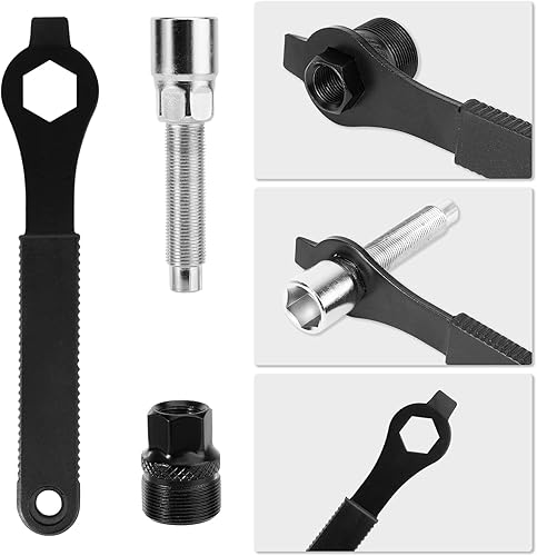 Miniatura 8 de Oumers Juego de herramientas extractoras de manivela de bicicleta, extractor de manivela para bicicleta, removedor de soporte inferior de bicicleta,