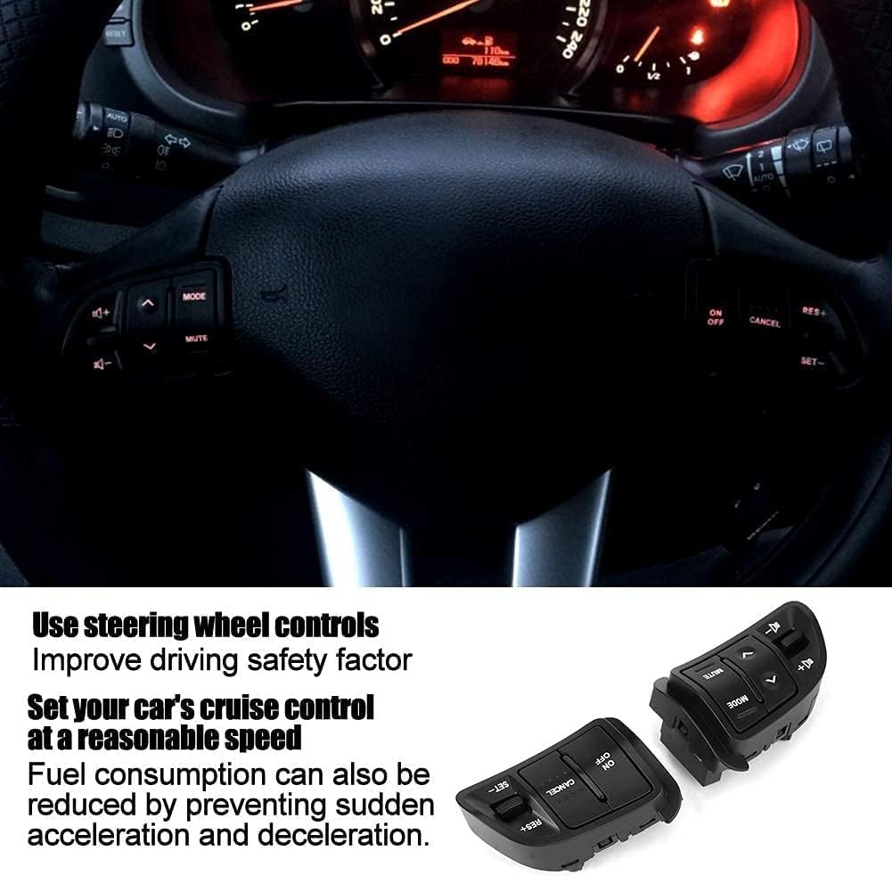 Yosoo Interrupteur de commande Kit de bouton de commande de volant, commutateur de volume multimédia de régulateur de vitesse multifonction pour 2010-2015 Sportage SL