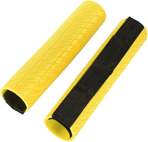 Protectores universales de horquilla superior de motocicleta Envolturas de goma para horquillas con longitud de 9.252 in (amarillo)