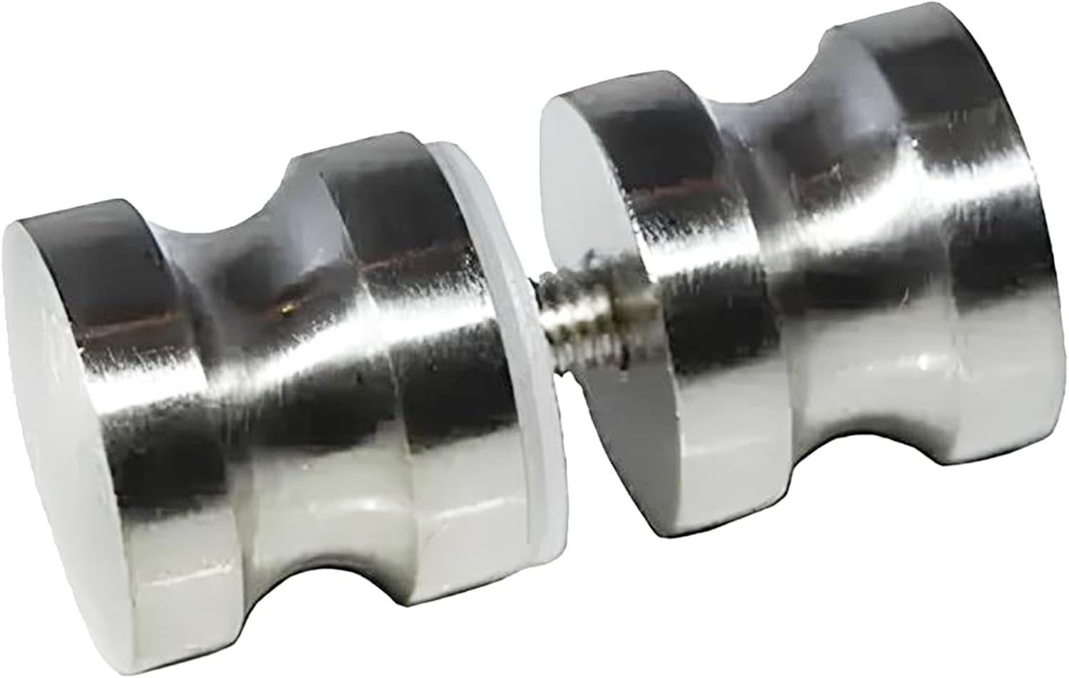 BRIXWELL Shower Door Pull Knob Single Groove, Solid Brass Material, Brushed Nickel Finish, 1-3/32" Projection for Glass Door Knob, Commercial Door Handle and Bathroom Hardware