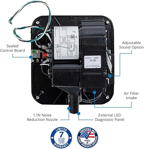 Miniatura 4 de Excel Dryer XLERATOReco XL-W-ECO 1.1N Secador de manos comercial de alta velocidad, cubierta fundida blanca, sensor automático, montaje en