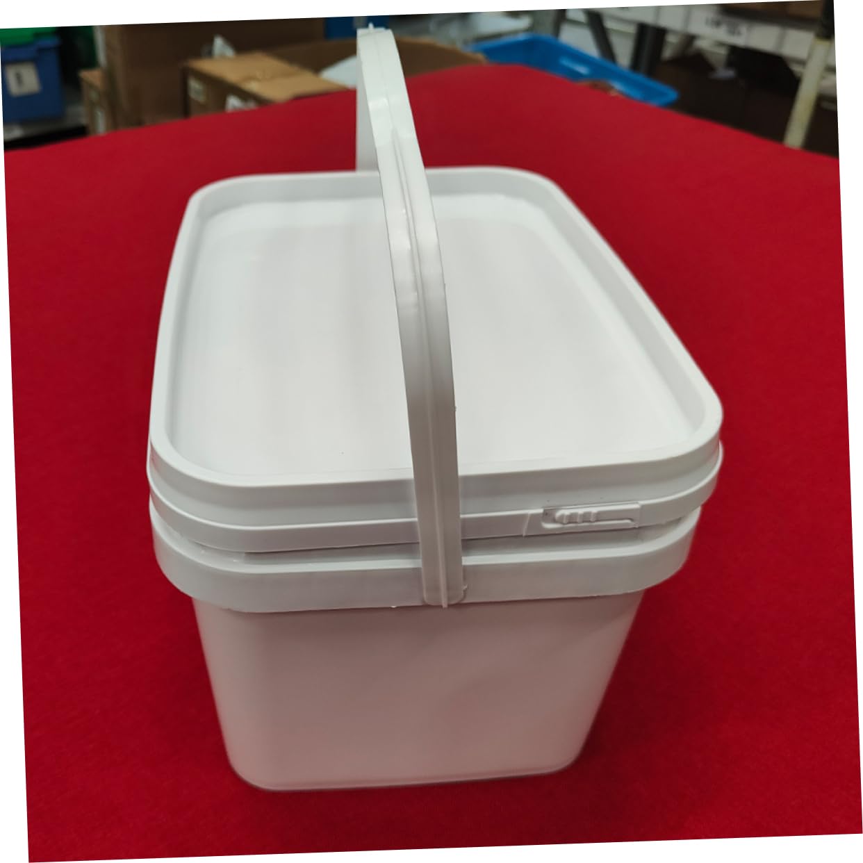 Secchio per Vernice in Plastica 10l Bianco con Coperchio e Manico, Leggero e Facile da Trasportare, Mastello per Pittura e Uso Domestico