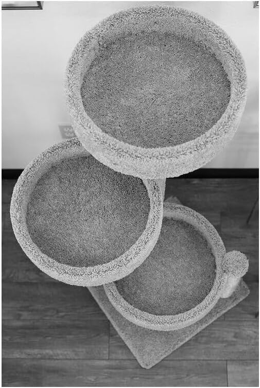 Cat Tower Large Multi-LevelCarpeted Cat Tree with Scratching PostsCat Furniture for Indoor Cats Multicolor