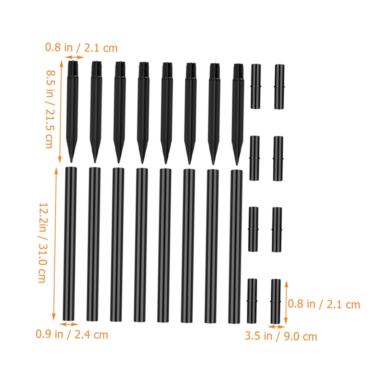BESPORTBLE Solar Walkway Lights Outdoor Stakes 30pcs Plastic Ground Stakes for Solar Path Lights
