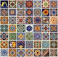 Color y Tradicion 100 Mexican Tiles 4x4 Handpainted Hundred Pieces 50 Different Designs