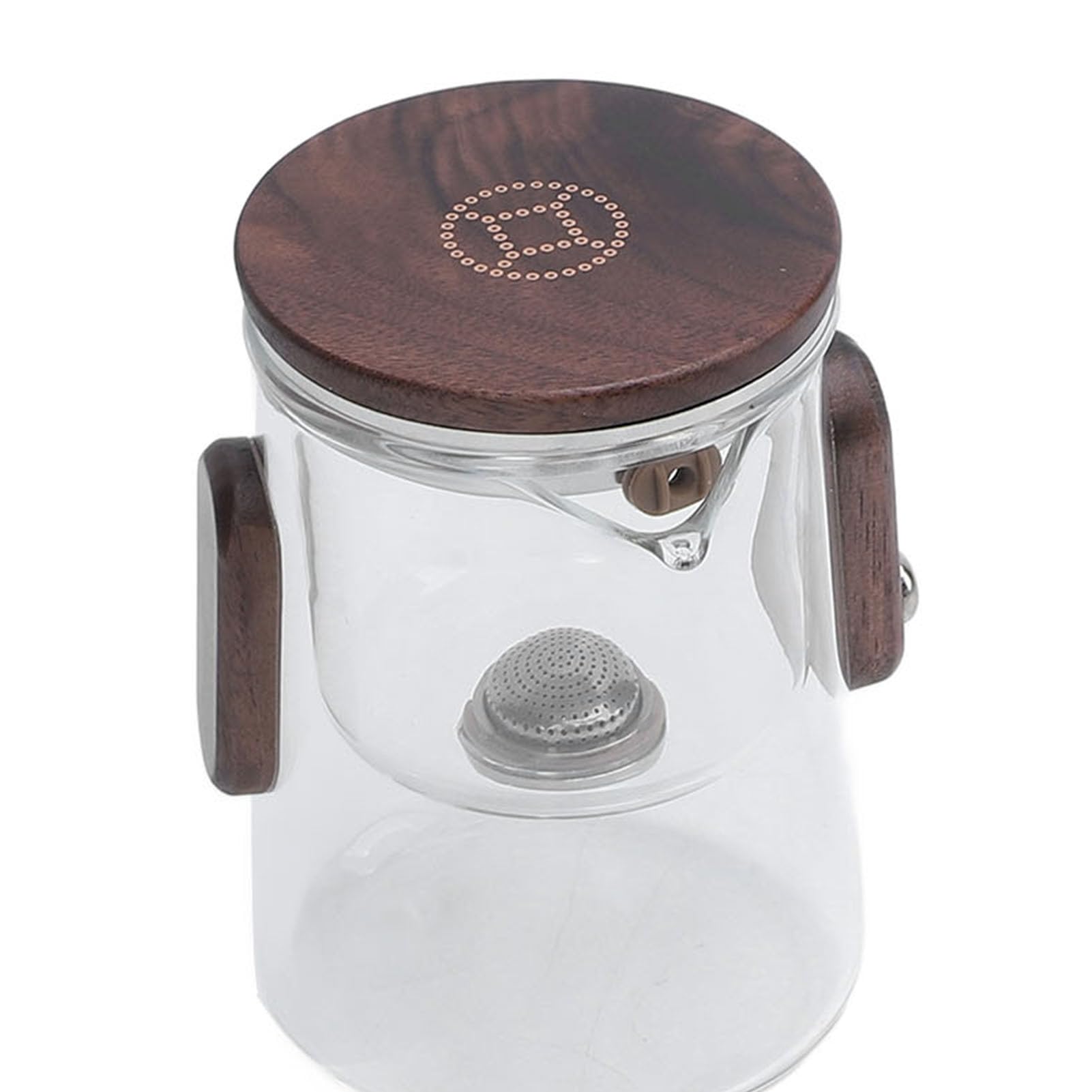 Qcwwy Tetera de Vidrio de Borosilicato con Filtración Magnética Infusor Resistente Al Calor de 330 Ml para Preparar té Al Aire Libre en la Oficina en Casa Incluye 3 Tazas