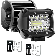 Willpower 2 Pack 18cm 60W LED Light Bar Spot LED Pods 12V 24V Driving Off Road Lights Waterproof Work Fog Lamps for SUV Truck Car ATV SUV Vehicle Boat Light