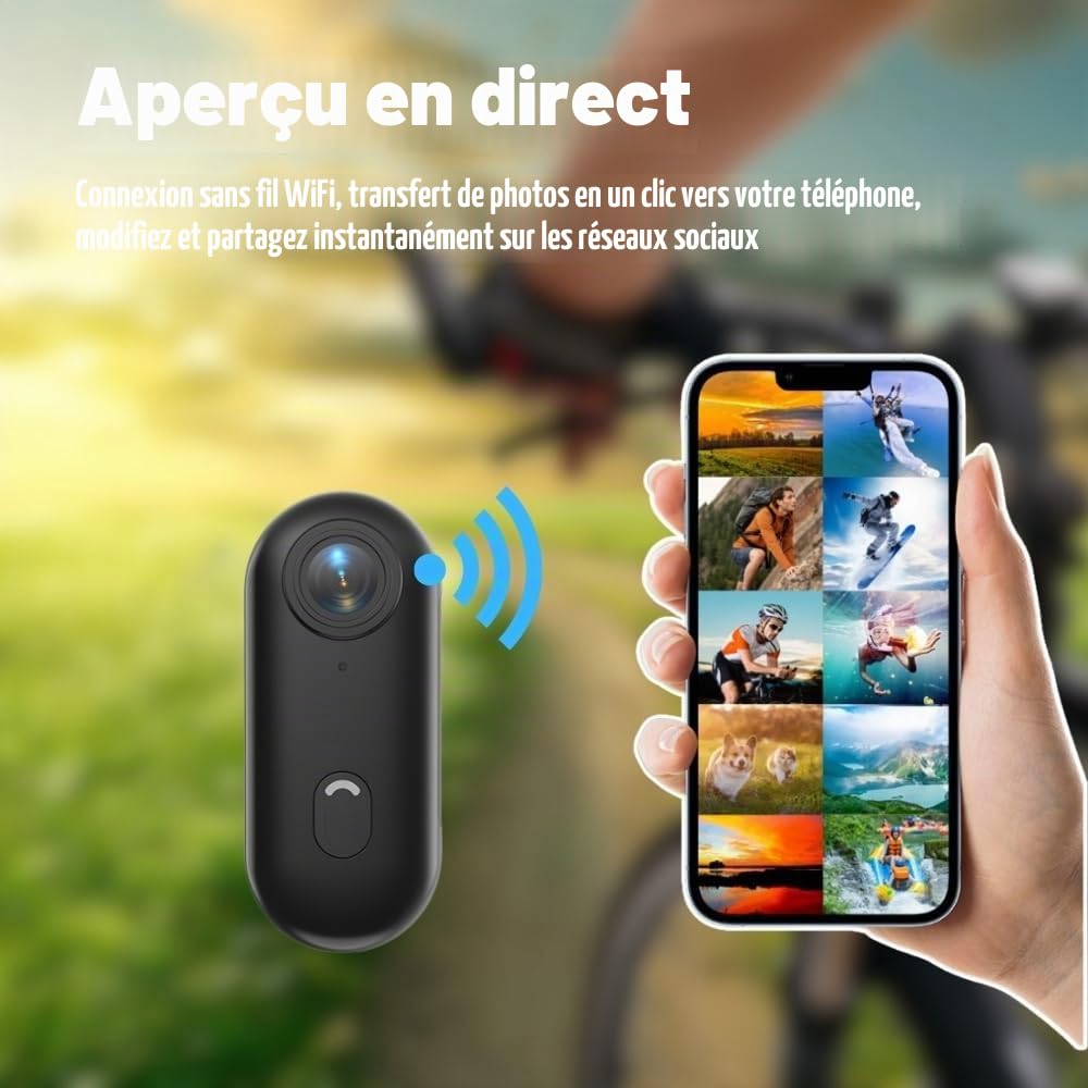 Caméra corporelle 1080P POV Pro, caméra Portable avec Clip Rotatif 360° et Clip magnétique, Enregistrement 150 Minutes, idéale pour conférences, Voyages et promenades (1080-P-32G)