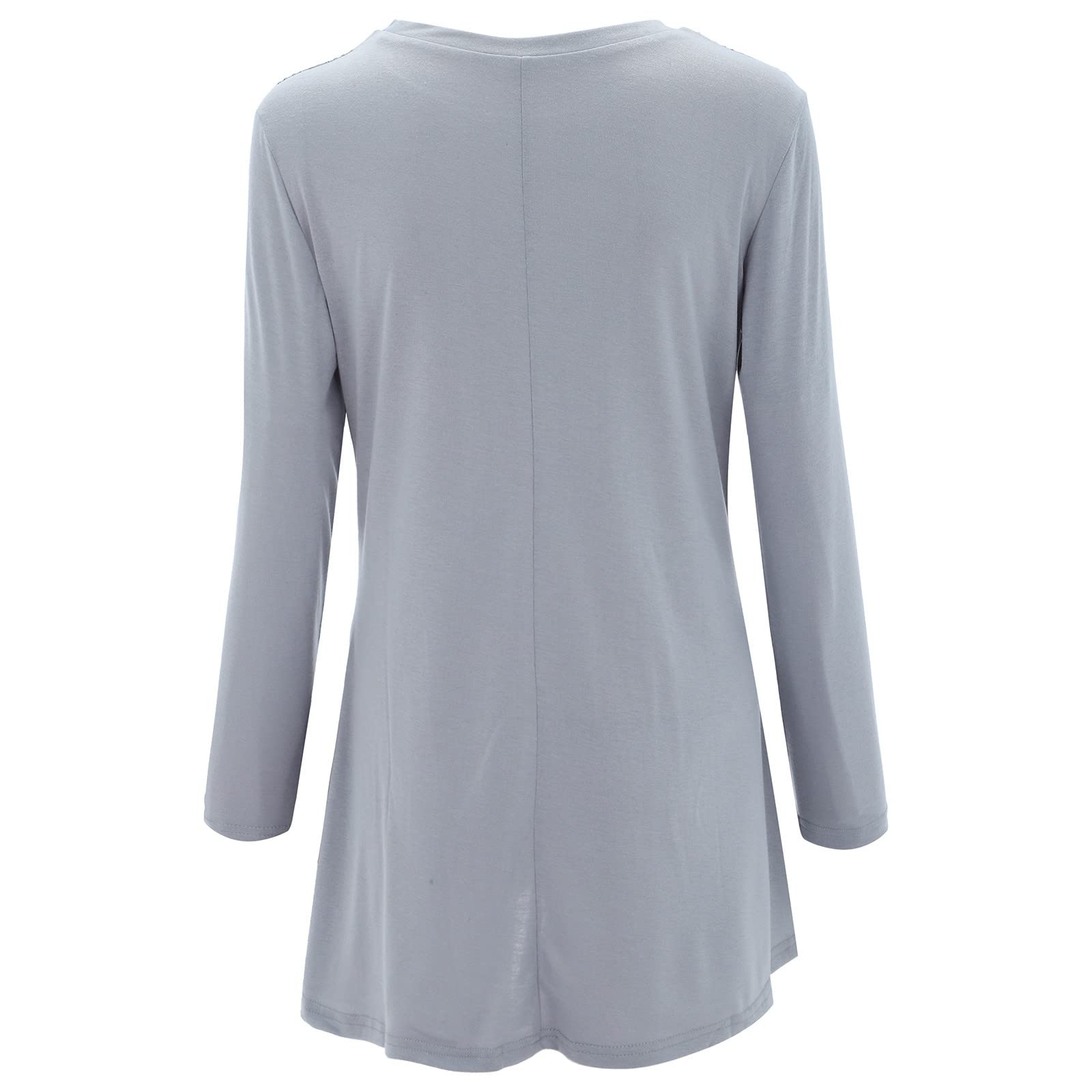 Glitzer Oberteile Damen Rundhals - Pailletten Bluse Damen Elegant Festlich T Shirt Langarm Asymmetrisch Lockere Casual Langarmshirt Pullover Tunika Top Party Oberteil Blusen & Tuniken für Frauen