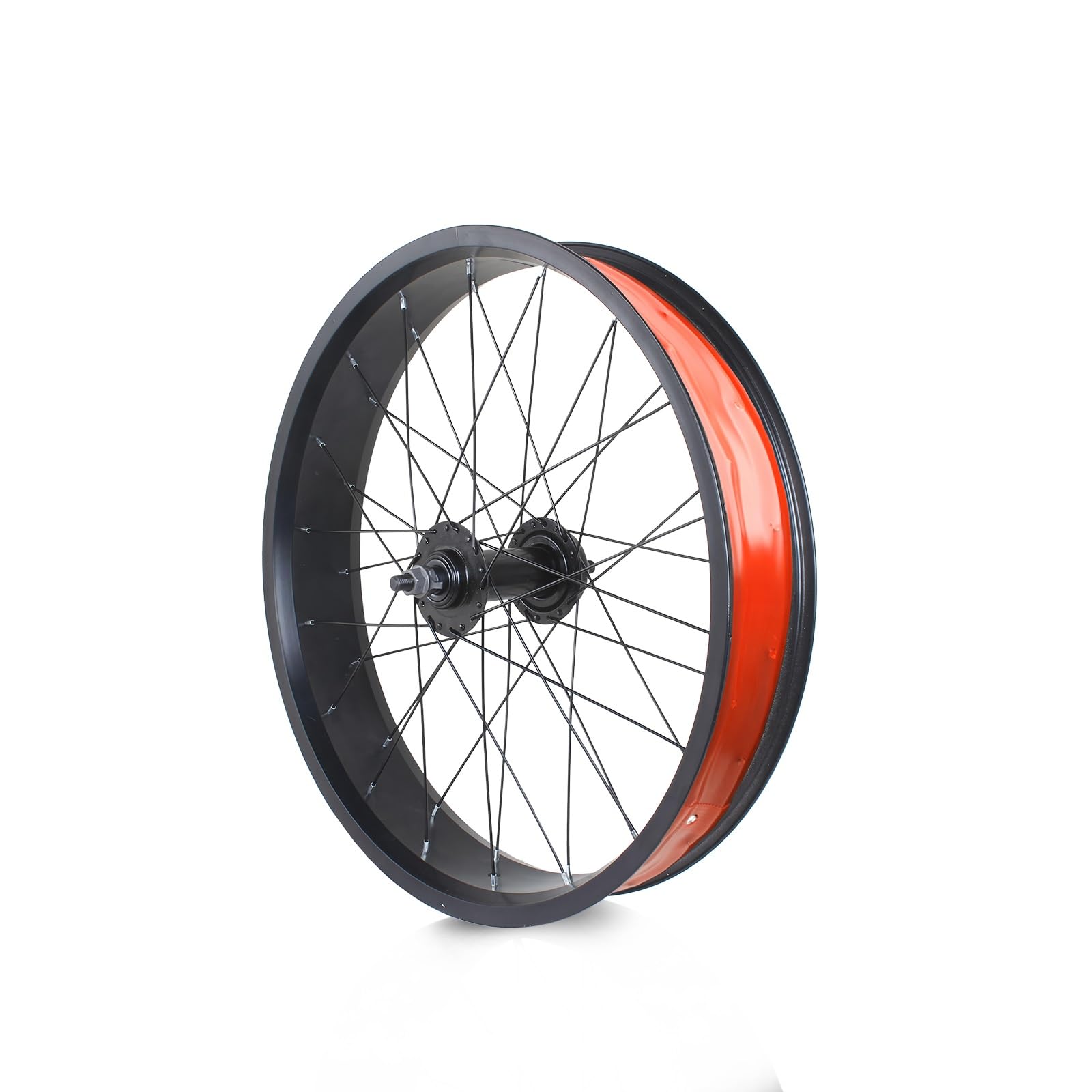 20in/24in/26in X 4.0" Fat Tire Bike Front Rear Wheel Disc Brake Snow Bike Wheelset QR 135mm/195mm 36H Hubs Beach Bike Wheels 14G Spokes for 7/8/9/10s Rotary Freewheel E-bike black(Front wheel_20IN)