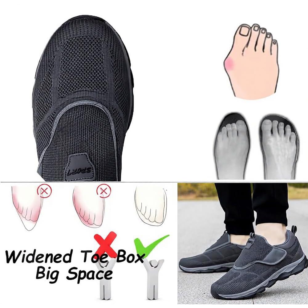 Diabetiker Schuhe Extra Weit Gesundheitsschuhe Walkingschuhe Herren Orthopädische Schuhe Turnschuhe Sneakers Freizeitschuhe Sportschuhe Verbandschuh Für Senioren Geschwollene Füße