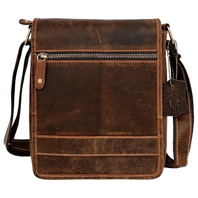 house of olive green Leather Crossbody Bag For Men's, Side Bag with Adjustable Strap, Laptop, Mobile Phone Sling Belt Bag, for Travel Hiking Bag-picture-52