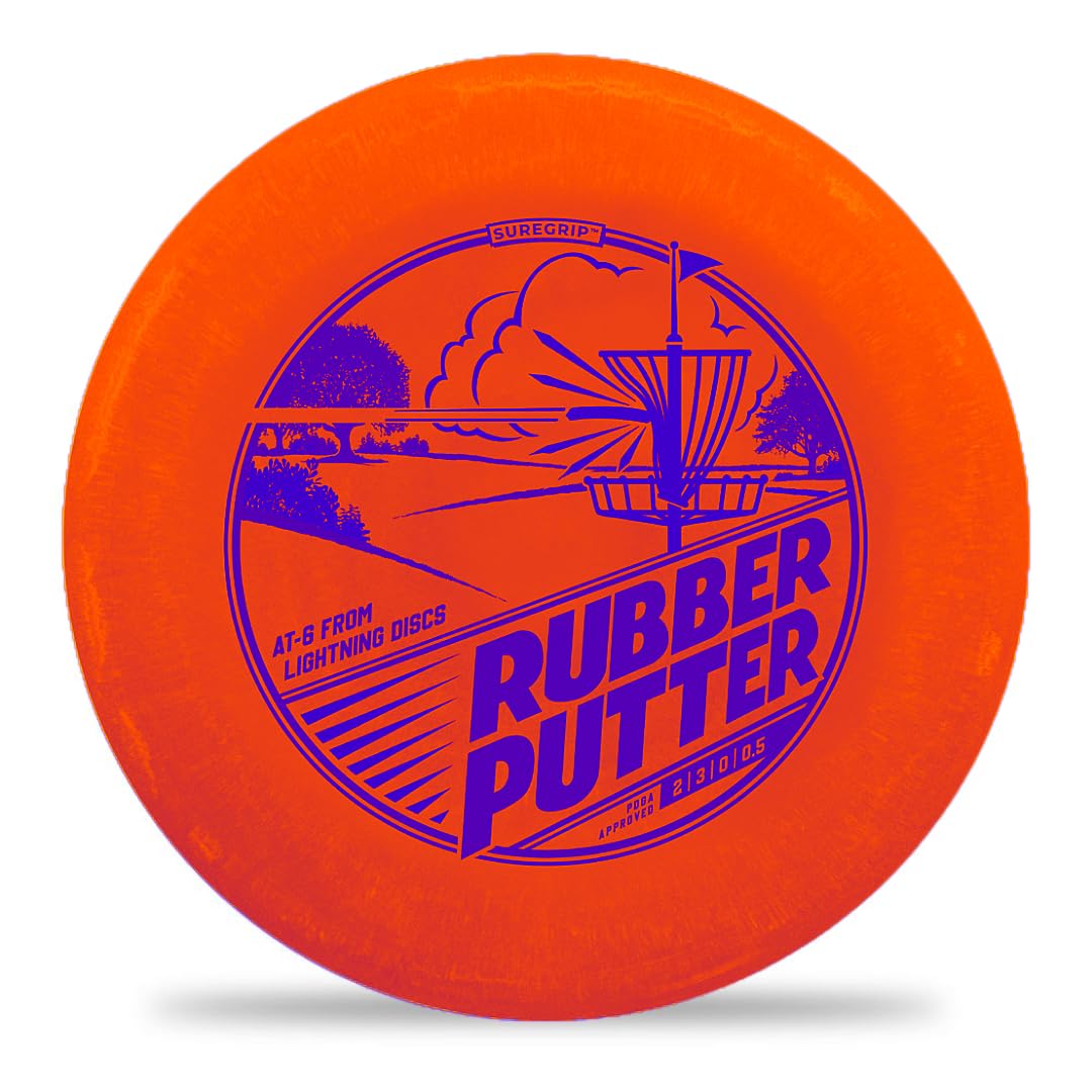 Lightning Sure Grip Rubber Putter Disc Golf Disc | #1 Choice | Floats in Water | Durable & Reliable for Beginner to Advanced Players | Stable Flight (Flight Numbers: 2 | 3 | 0 | 0.5)