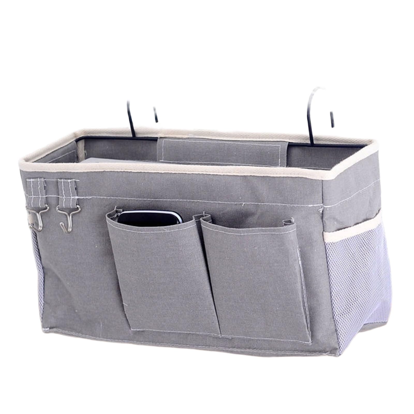 Tsophreniq Dorm Rooms Bed Rails Hanging Organiser Bedside Storage Bag for Books Magazines Remote Control Holder Small Apartment Storage