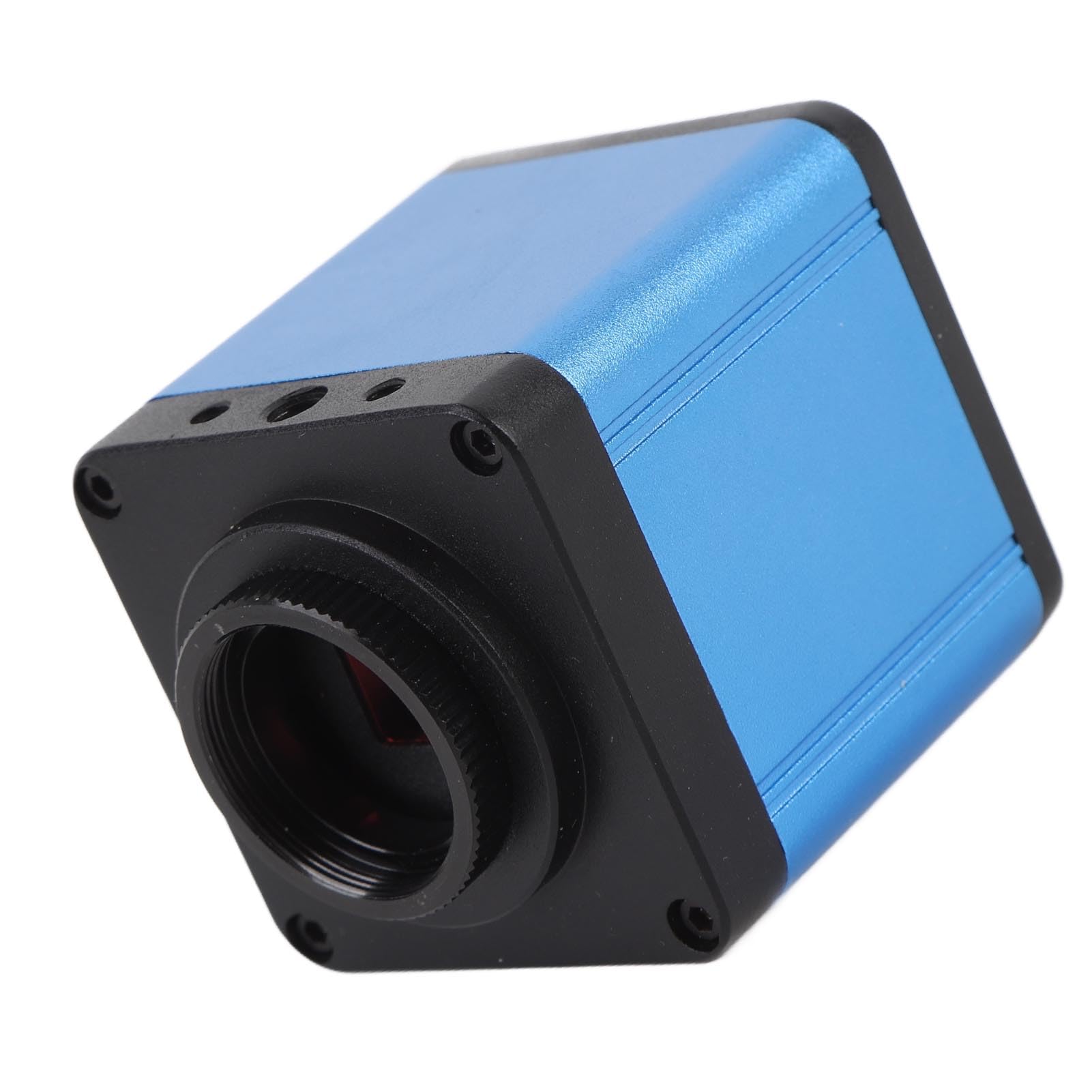 Akozon Cámara de Microscopio Industrial 8MP HD Multimedia USB 4X Zoom Cámara de Microscopio Digital para Inspección Profesional (Enchufe de la UE)